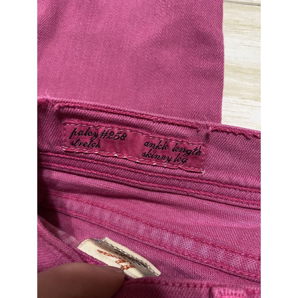 CITIZENS OF HUMANITY Womens Size 27 Pink Stretch Ankle Lenth Skinny Leg Pannts - Picture 6 of 9